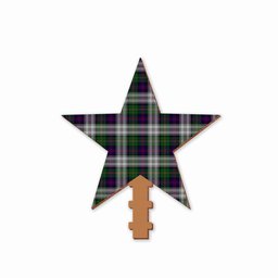 ScotsTee Shop Scottish MacCallum Dress Tartan Wooden Christmas Tree Topper