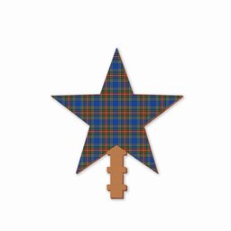 ScotsTee Shop Scottish MacBeth Ancient SC Tartan Wooden Christmas Tree Topper
