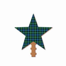 ScotsTee Shop Scottish Lyon SC Tartan Wooden Christmas Tree Topper