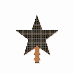 ScotsTee Shop Scottish MacKenzie Weathered Tartan Wooden Christmas Tree Topper