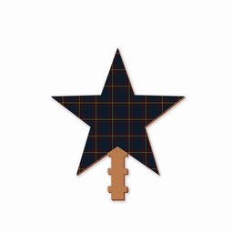 ScotsTee Shop Scottish MacLaine of Lochbuie Hunting Tartan Wooden Christmas Tree Topper