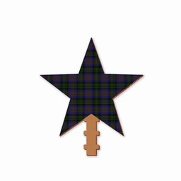 ScotsTee Shop Scottish Lysaght Hunting Tartan Wooden Christmas Tree Topper