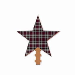 ScotsTee Shop Scottish Little Dress Tartan Wooden Christmas Tree Topper