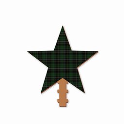 ScotsTee Shop Scottish MacAlpin Tartan Wooden Christmas Tree Topper