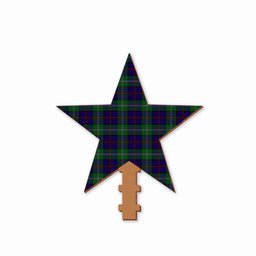ScotsTee Shop Scottish MacEachain Tartan Wooden Christmas Tree Topper