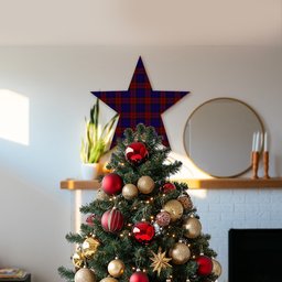 ScotsTee Shop Scottish MacDevitt Tartan Wooden Christmas Tree Topper