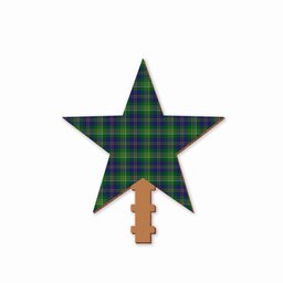 ScotsTee Shop Scottish MacOrrell Tartan Wooden Christmas Tree Topper