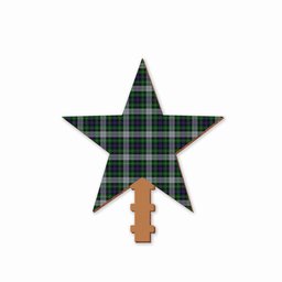 ScotsTee Shop Scottish MacKenzie Dress Tartan Wooden Christmas Tree Topper
