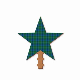 ScotsTee Shop Scottish Oliphant Ancient Clan Tartan Wooden Christmas Tree Topper