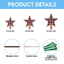 ScotsTee Shop Scottish McFarland Dress Modern Tartan Wooden Christmas Tree Topper