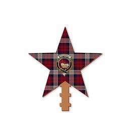 ScotsTee Shop Scottish MacDonald Dress Irish Crest Tartan Wooden Christmas Tree Topper
