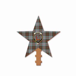 ScotsTee Shop Scottish MacBain Dress Crest Tartan Wooden Christmas Tree Topper