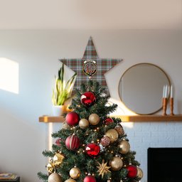 ScotsTee Shop Scottish MacBain Dress Crest Tartan Wooden Christmas Tree Topper