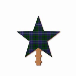 ScotsTee Shop Scottish Wishart Hunting Tartan Wooden Christmas Tree Topper