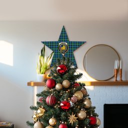 ScotsTee Shop Scottish Campbell Ancient 01 Crest Tartan Wooden Christmas Tree Topper