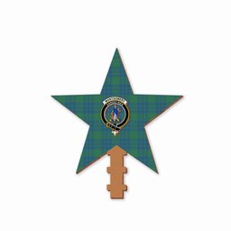 ScotsTee Shop Scottish Montgomery Ancient Crest Tartan Wooden Christmas Tree Topper