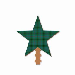 ScotsTee Shop Scottish Walker Hunting Ancient Tartan Wooden Christmas Tree Topper