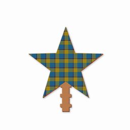 ScotsTee Shop Scottish Oliver Dress Pink Tartan Wooden Christmas Tree Topper