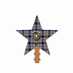 ScotsTee Shop Scottish Livingstone Dress Crest Tartan Wooden Christmas Tree Topper