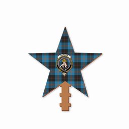 ScotsTee Shop Scottish Garden Crest Tartan Wooden Christmas Tree Topper