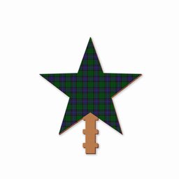 ScotsTee Shop Scottish Storrie Tartan Wooden Christmas Tree Topper