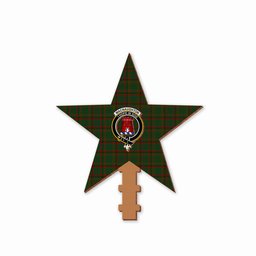 ScotsTee Shop Scottish Macnaughton Hunting Crest Tartan Wooden Christmas Tree Topper