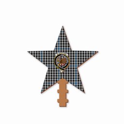 ScotsTee Shop Scottish Gladstone Crest Tartan Wooden Christmas Tree Topper