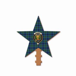 ScotsTee Shop Scottish Falconer Crest Tartan Wooden Christmas Tree Topper