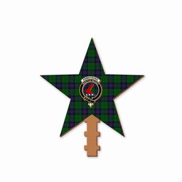 ScotsTee Shop Scottish Armstrong Crest Tartan Wooden Christmas Tree Topper