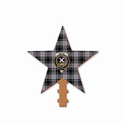 ScotsTee Shop Scottish Moffat Ancient Crest Tartan Wooden Christmas Tree Topper