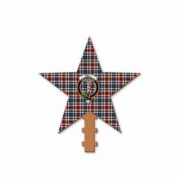 ScotsTee Shop Scottish Bell Border (Bell Southern Bell) Ancient Crest Tartan Wooden Christmas Tree Topper