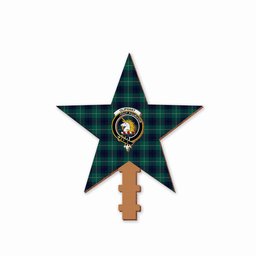 ScotsTee Shop Scottish Oliphant Modern Clan Crest Tartan Wooden Christmas Tree Topper