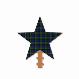 ScotsTee Shop Scottish Paterson Dalgleish Version Tartan Wooden Christmas Tree Topper