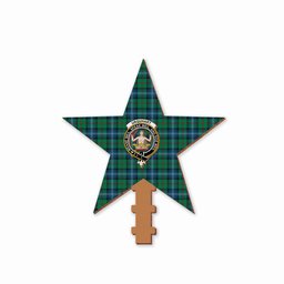 ScotsTee Shop Scottish Urquhart Ancient Crest Tartan Wooden Christmas Tree Topper