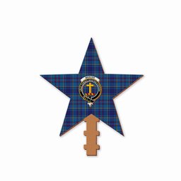 ScotsTee Shop Scottish Mercer Crest Tartan Wooden Christmas Tree Topper