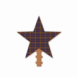 ScotsTee Shop Scottish Murtaugh Tartan Wooden Christmas Tree Topper