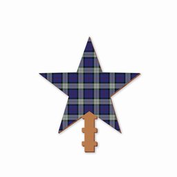 ScotsTee Shop Scottish Sinclair Dress Tartan Wooden Christmas Tree Topper