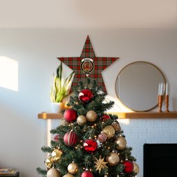 ScotsTee Shop Scottish MacGill Crest Tartan Wooden Christmas Tree Topper