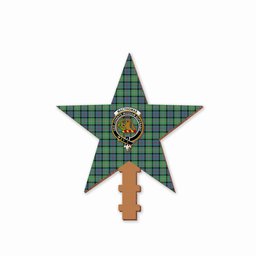 ScotsTee Shop Scottish MacThomas Ancient Crest Tartan Wooden Christmas Tree Topper