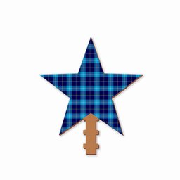 ScotsTee Shop Scottish McKerrell Tartan Wooden Christmas Tree Topper