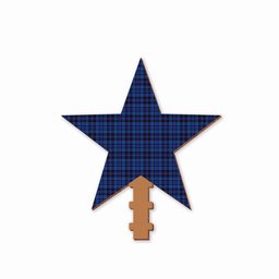 ScotsTee Shop Scottish Mundigl Tartan Wooden Christmas Tree Topper