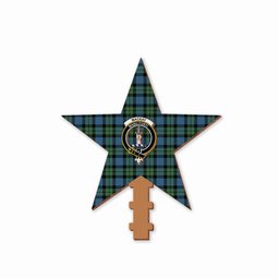 ScotsTee Shop Scottish MacKay Ancient Crest Tartan Wooden Christmas Tree Topper