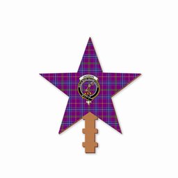 ScotsTee Shop Scottish Jackson Crest Tartan Wooden Christmas Tree Topper
