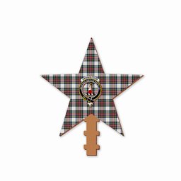 ScotsTee Shop Scottish Dennistoun Crest Tartan Wooden Christmas Tree Topper