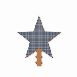 ScotsTee Shop Scottish Tweedie Tartan Wooden Christmas Tree Topper