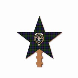 ScotsTee Shop Scottish Murray of Atholl Crest Tartan Wooden Christmas Tree Topper