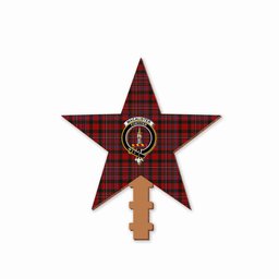 ScotsTee Shop Scottish MacAlister Crest Tartan Wooden Christmas Tree Topper