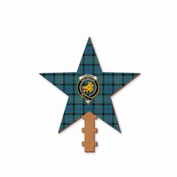 ScotsTee Shop Scottish Thomson Ancient Crest Tartan Wooden Christmas Tree Topper