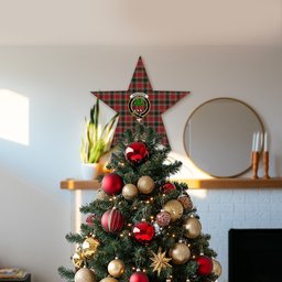 ScotsTee Shop Scottish Anderson of Arbrake SC Crest Tartan Wooden Christmas Tree Topper