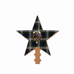 ScotsTee Shop Scottish Blair Dress Crest Tartan Wooden Christmas Tree Topper